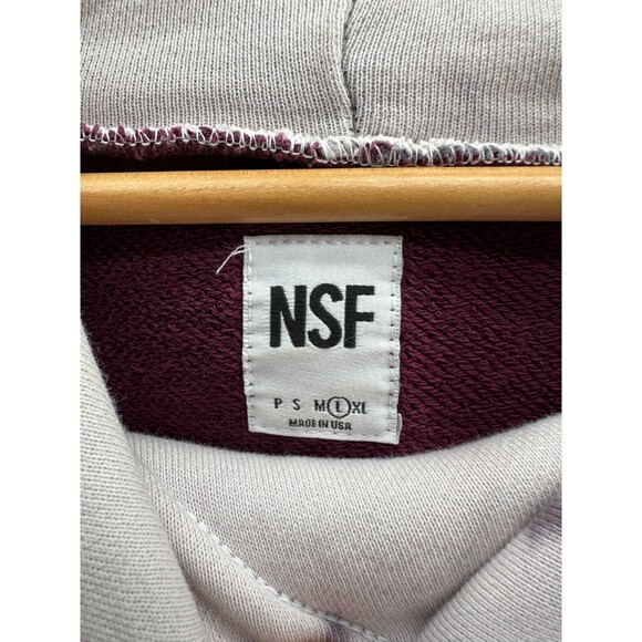 NSF Two Piece Lounge Set L Lissette Hoodie Sayde Jogger Wilde Magenta Dye Purple - Picture 14 of 16